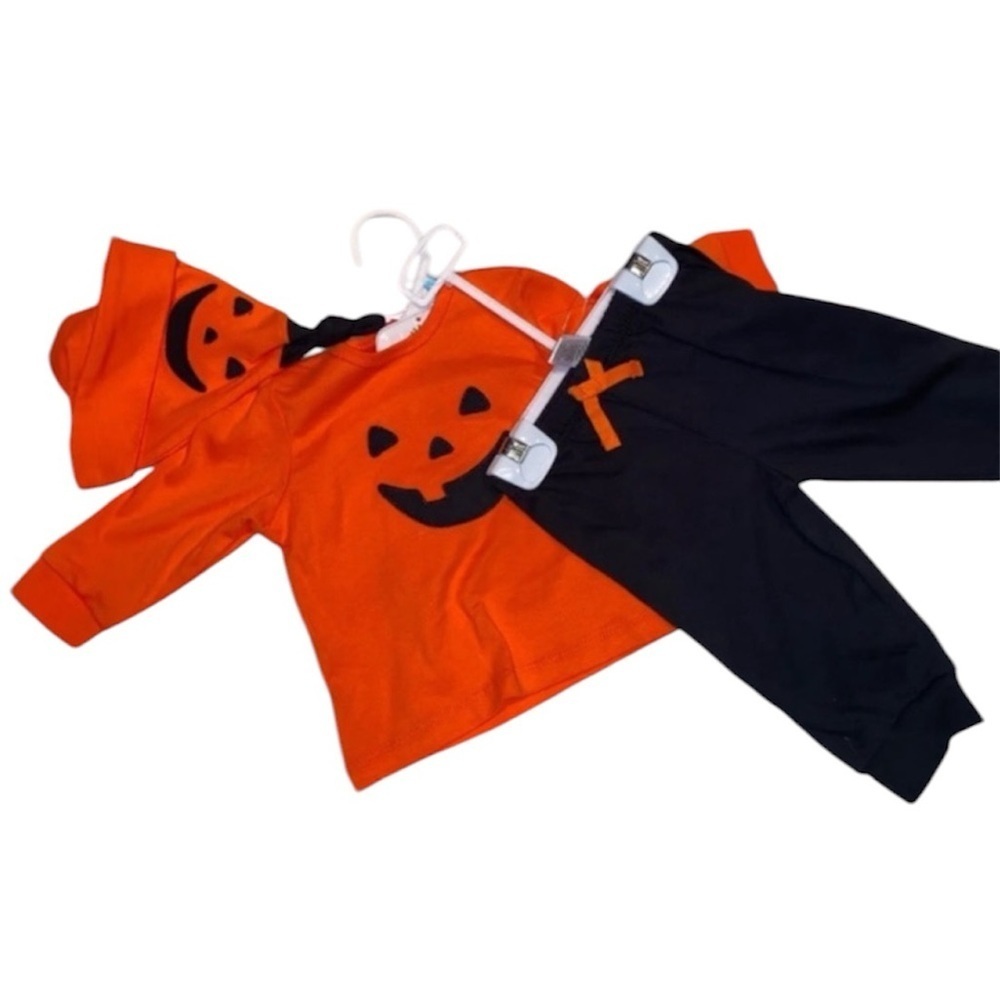 3-Piece Halloween Pumpkin Outfit Costume Baby Infant Girls 6 Months by Little Me